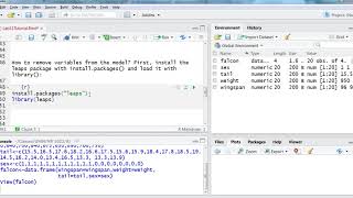 All subsets regression in R