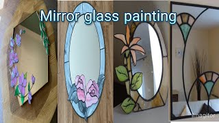 |mirror glass painting ideas|DIY glass painting on mirror|