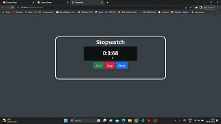 Stopwatch Web Development Project || Coding Ninjas