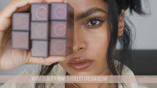 HUDA BEAUTY Power Bullet Cream Glow Sweet Nudes \u0026 Bossy Browns | swatches on Tan Brown Skin