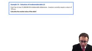 Valuation of debt - CIMA F3 lecture