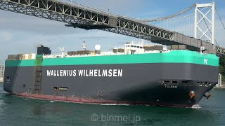 [4K] TOLEDO - Wallenius Wilhelmsen vehicles carrier ワレニウス・ウィルヘルムセンの自動車運搬船関門東航