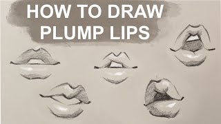 HOW TO DRAW PLUMP LIPS | drawing tutorial | ati_art123