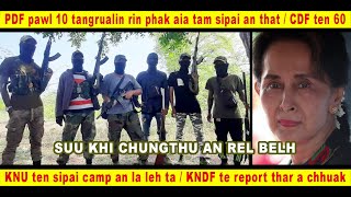 PDF pawl 10 tangrualin rin phak aia tam sipai an kap hlum, KNU ten sipai camp an la, CDF ten 60