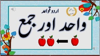 Wahid Jama in Urdu for class 1 || Singular and plural in Urdu || واحد جمع کی تعریف