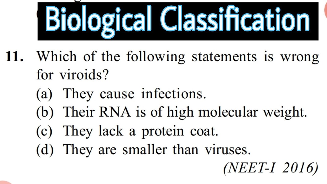 Biological Classification MCQ For NEET 2023 - Chapter Wise Biology (2 ...