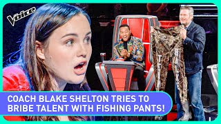 Coach Blake Shelton goes ALL OUT in this The Voice Blind Audition!