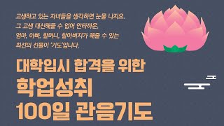 🙏 미시기도(오후 2시): 대학입시 합격을 위한 학업성취 100일 관음기도 (11/7, 목)