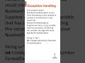Number Format Exception