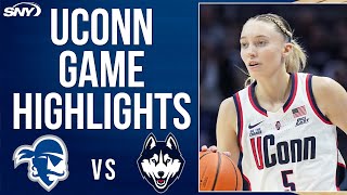 Paige Bueckers scores 2,000th career point | UConn vs Seton Hall | UConn Basketball Highlights | SNY