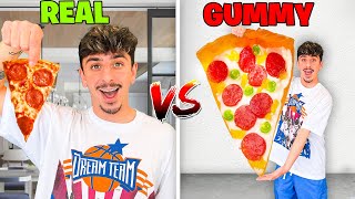 Eating Gummy Food VS Real Food Challenge!