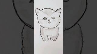 How to draw a cute cat||pencil sketching ||Easy drawing