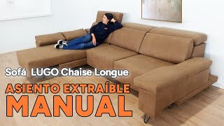 📐 Sofá Lugo con CHAISE LONGUE Extraíble MANUAL❗️ ¡Conoce más del Sofá top del 2024! ⭐️⭐️⭐️