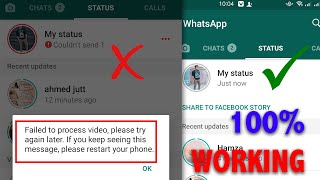 How To Fix Whatsapp Status Problem Solve || Whatsapp My Status Couldn't Send Solution|| Whatsaapp