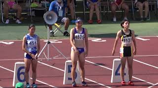 2022 沖縄県 国民体育大会最終選考会  少年B女子100ｍ　準決勝1組