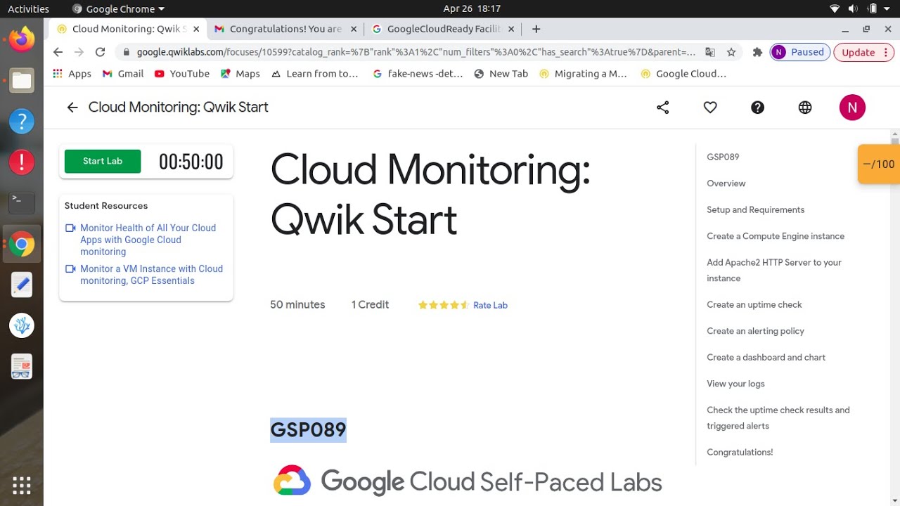 Monitoring Qwik Start Gsp089 Youtube