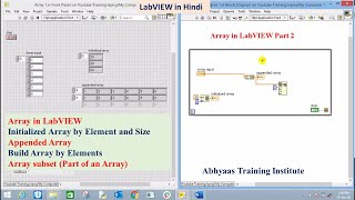 P9 - Array in LabVIEW Part 2 | Initialized Array in LabVIEW, Build Array by Elements | Array Subset