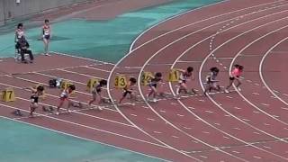 2017中部スプリント記録会　女子100m　17組スローモーション