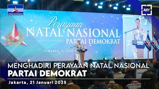 Menghadiri Perayaan Natal Nasional Partai Demokrat