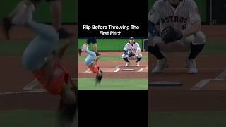 Flip Before Throwing The First Pitch #sports #baseball #mlb #foryou