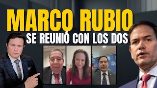 MARCOS RUBIO AGENDÓ CON IMPORTANCIA MÁXIMA UNA REUNIÓN CON MARIA CORINA Y EDMUNDO