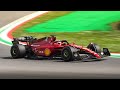 Ferrari F1-75 F1 2022 Car in action at Imola Circuit: Practice Start, Accelerations & Sound!