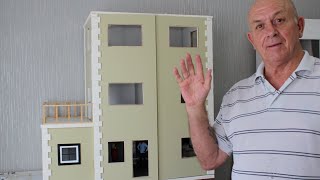 Making and Decorating the Outside of my Art Deco House #dollhouseminiatures #miniature