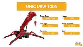 Used Mini Spider Crane for Sale – UNIC URW 1006