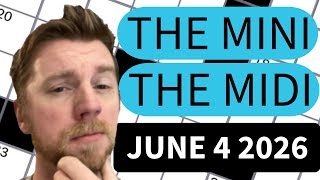 It's never too late for some crossword fun! - June 4 NYT Mini and Midi Crosswords
