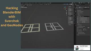 Hacking BlenderBIM with Sverchok and GeometryNodes - Continuous foundations grid | Slab with holes