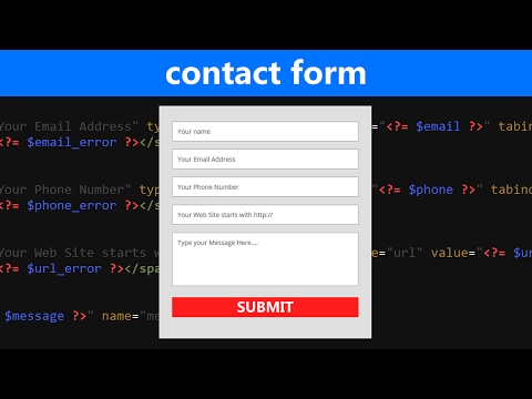 HTML/PHP Contact Form Tutorial with Validation and Email Submit HTML/PHP Contact Form Tutorial with Validation and Email Submit