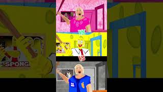 Sponge Granny Vs Barbie Granny Vs Police Granny #shorts