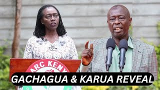 LIVE! GACHAGUA AND MARTHA KARUA BIG REVEAL ON NEW PARTY AND COALITION