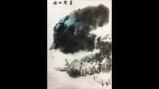 莊嘉禾老師 紙巾潑墨 Chinese Landscape Painting using Tissue Paper