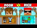 Poor vs Rich SAND WORM Bunker Battle in Minecraft