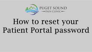 Resetting Your Patient Portal Password