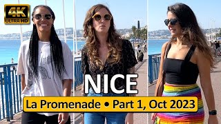 Nice, France • Promenade des Anglais • Partie I • Côte d'Azur • October 14, 2023 • Virtual Tour 4K