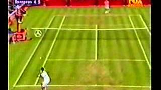 Pete Sampras great shots selection against Lleyton Hewitt (Queens Club 1999 SF)