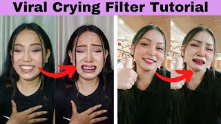 How to get crying filter on instagram tutorial | Viral crying face on snapchat | crying app name