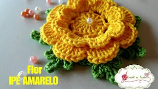 Flor de crochê IPÊ AMARELO Flor de crochê IPÊ AMARELO