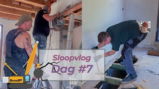 Gat in Draagmuur en de Vloer Verwijderen  | Sloop Vlog 7