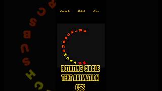 ✨How to Create Rotating Circle Text Animation using HTML & CSS | No JavaScript ✨ #coding #shorts