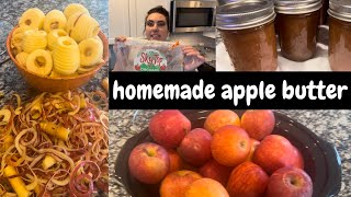 Easy Homemade Crockpot Apple Butter, made from fresh apples at the orchard!!