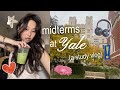 yale student takes on exam season (back to back midterms 😵‍💫): late nights, cramming, study snacks!!