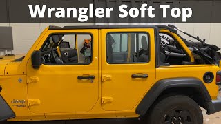 How To Remove The Soft Top On A 2019 - 2021 Jeep Wrangler - Take Off / Down Soft-Top DIY Video