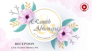 Dr. Ranjith Kumar \u0026 Dr. Abhenaya | Reception Live Webcast