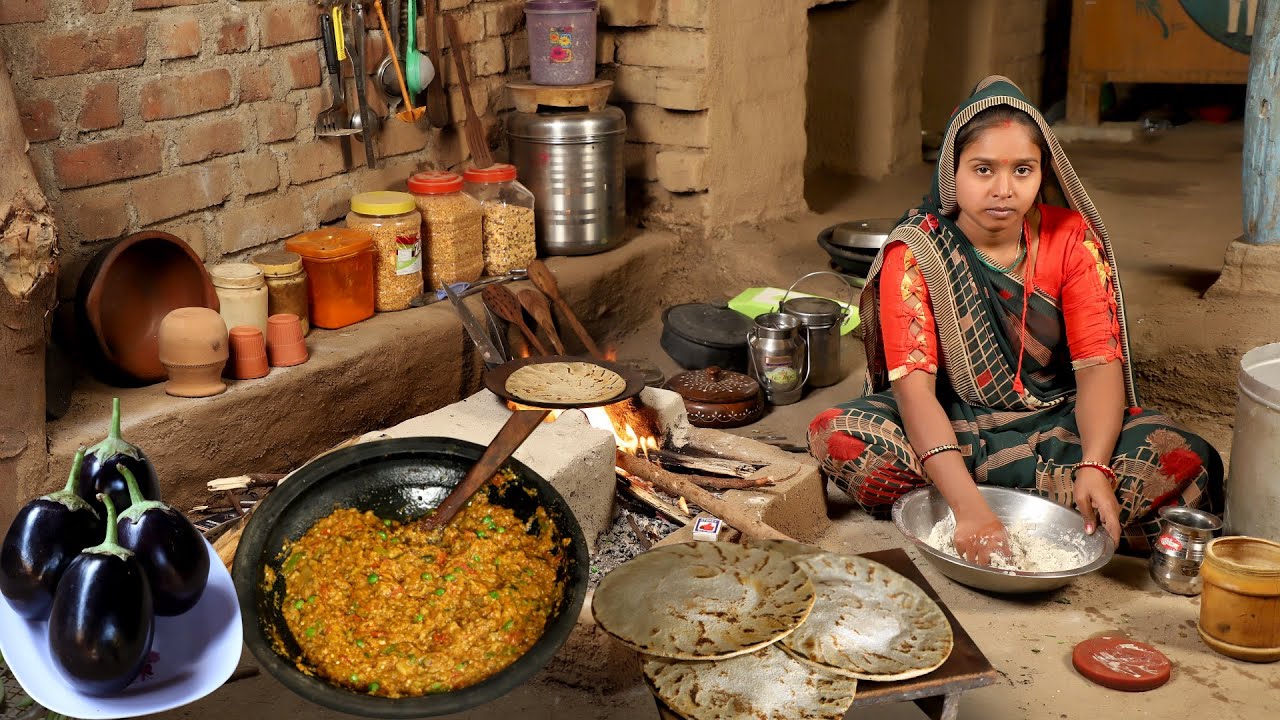 Gujarat Village Style Traditional Dinner Cooking || Village Food ...