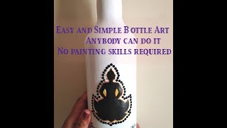 Easy Bottle Art |വരക്കാൻ അറിയാത്തവർക്ക് എളുപ്പത്തിൽ ഒരു Bottle Art|No Painting skills required