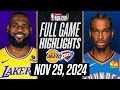 LAKERS vs THUNDER FULL GAME HIGHLIGHTS NOVEMBER 29, 2024 EMIRATES NBA CUP 🏆FULL GAME HIGHLIGHTS 2K25