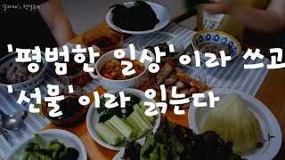 [vlog-'평범한 일상'이라 쓰고 '선물'이라 읽는다] 주말내내 먹고노는 일상/ 냉면에 간장수육 그리고 맥쥬/ 강된장에 쌈밥-건강밥상/ 비빔밥/ 친정나들이/ 혼자 놀기/ 선물/